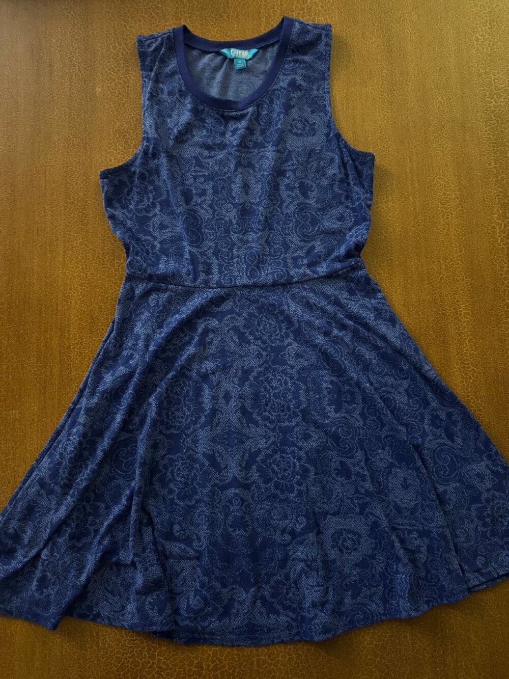 L'Amour Nanette Lepore Blue Sleeveless Dress - Flowing Wide Bottom Size M